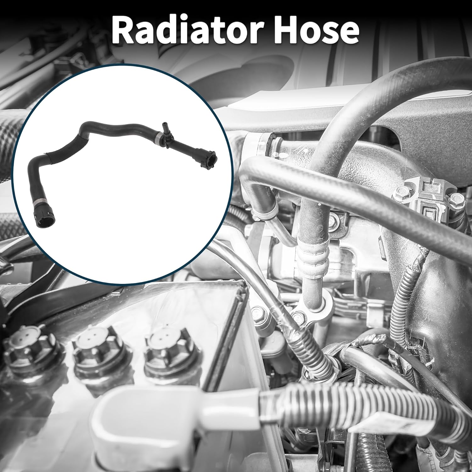 

Radiator Hose Heater Hose No.8641078 for Volvo XC60 2014-2017 Black Rubber 1 Pc Warm Air Pipe Good Sealing