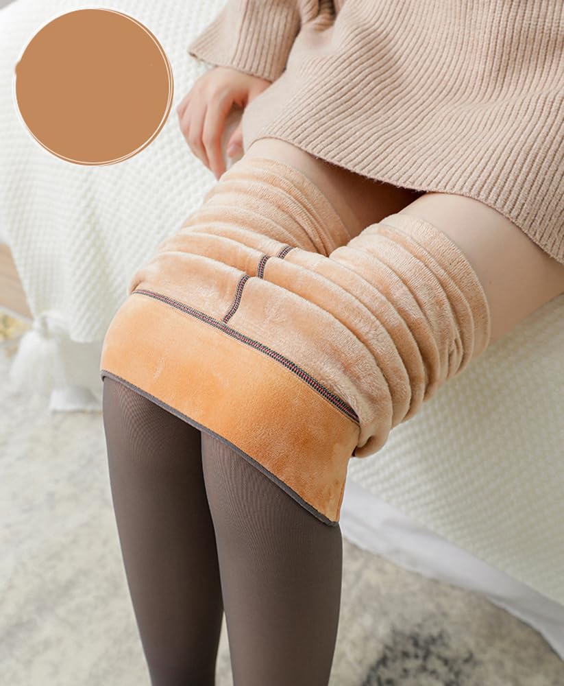 Warm Faux Tights for Extra High Thermal [Cedar Eight] Fleece-Lined Women, Warm, Waist, Innerwear, Leggings/Stockings (Gray)