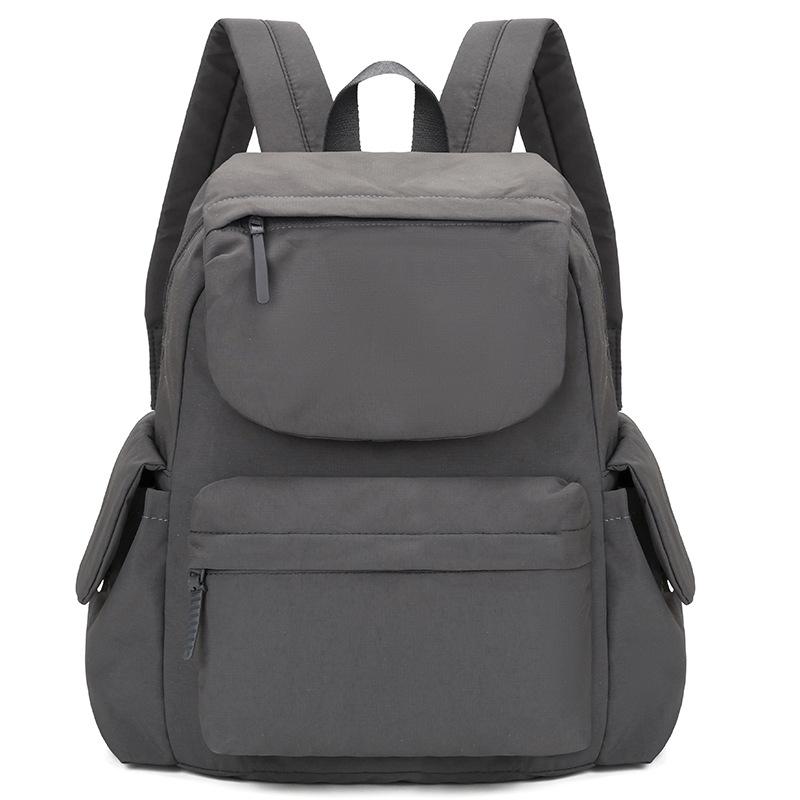 Sac à dos de couleur unie Léger Grande capacité pour unisexe