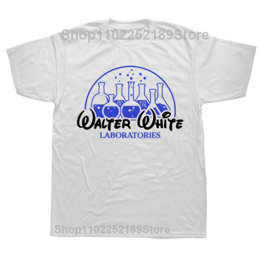 Men's Walter White Laboratories T Shirt Breaking Pinkman Bad Heisenberg Mr White Cotton Tops T-Shirts Breaking Bad Tees