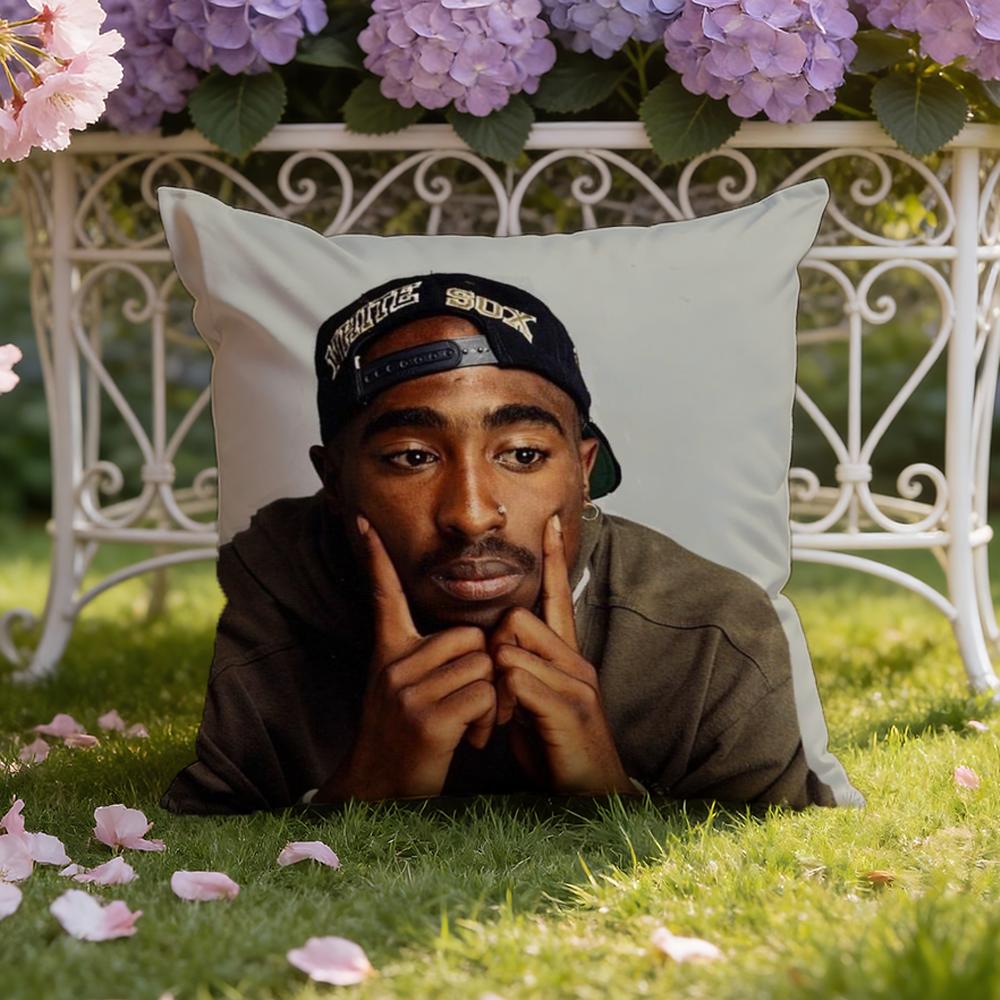 2P-PAC Tupac S-Shakur Cushion Cover Home & Car Dual-Scene Pillow Cover: Reversible for Premium Comfort