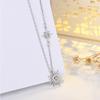 Rose Gold Sun Necklace Fashionable Micro-inlaid Collarbone Chain