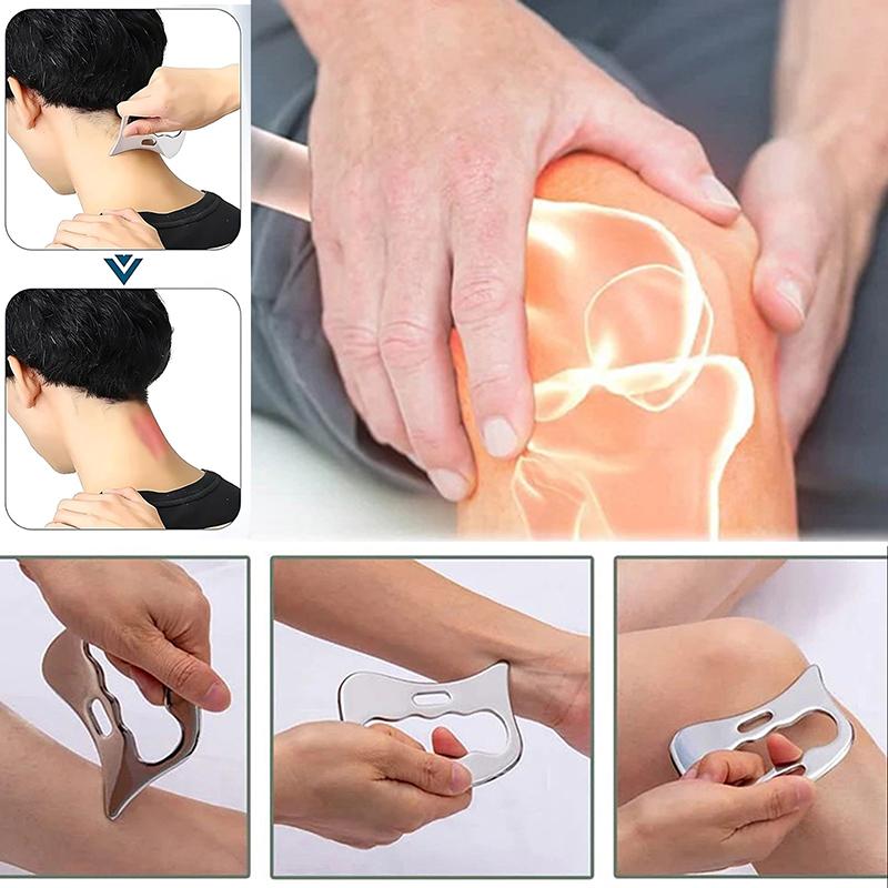 For Body Slimming Scraping Board Muscle Massage Relaxation Stainless Steel Gua Sha Stick Deep Tissue Relax Cellulite Massager