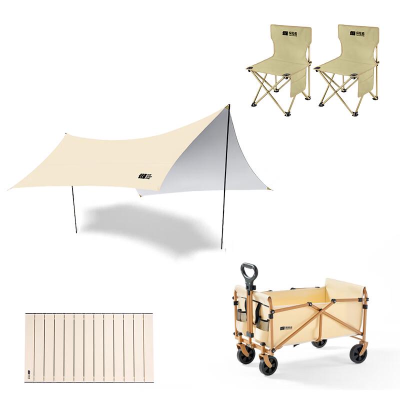 Explorer Outdoor Canopy with Camping Cart Chairs Set