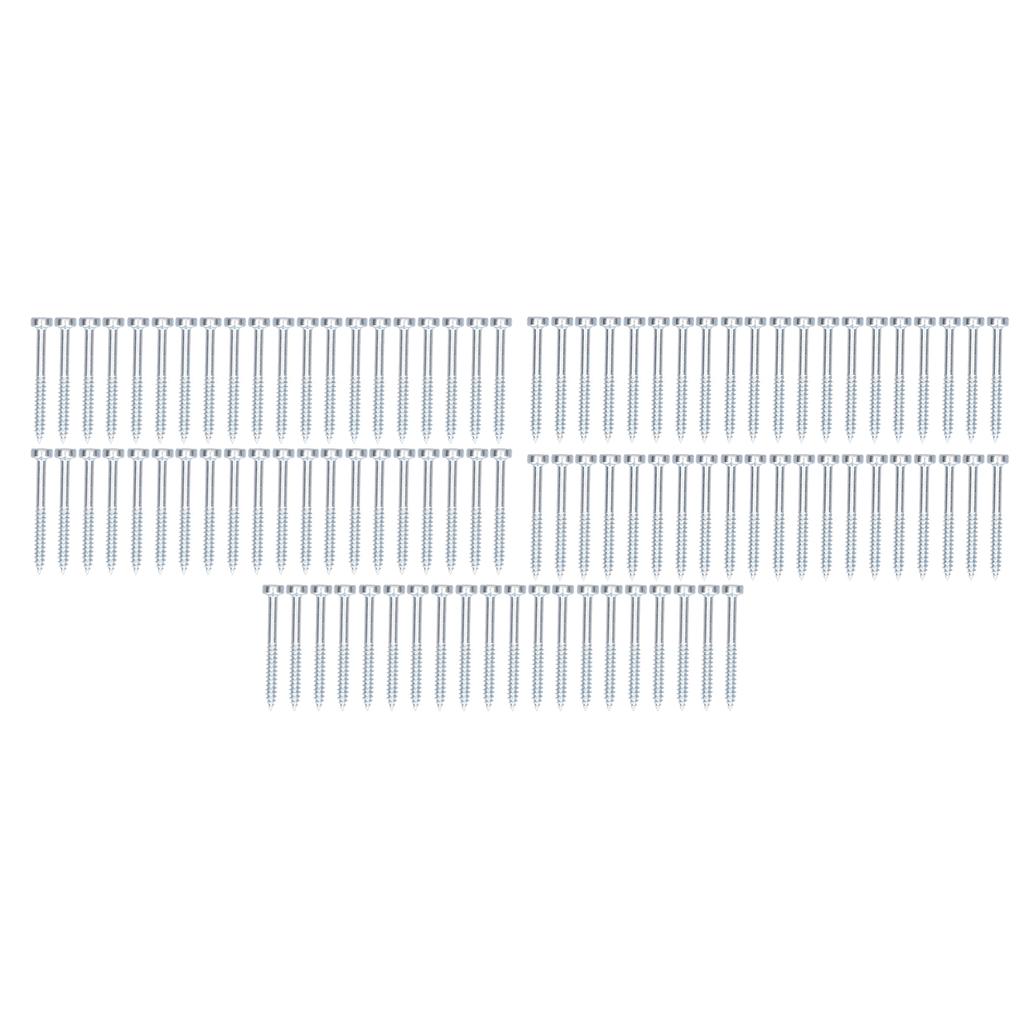 100Pcs Fine Thread Screws Carbon Steel Metal Cylindrical Self Tapping Drilling Accessories