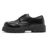 New men's low-top thick-soled heightening men's shoes black engraved Brock big head casual leather shoes men's Z08