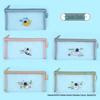 Simple Cartoon A6 Mesh Zipper Pencil Case & Document Bag for Students