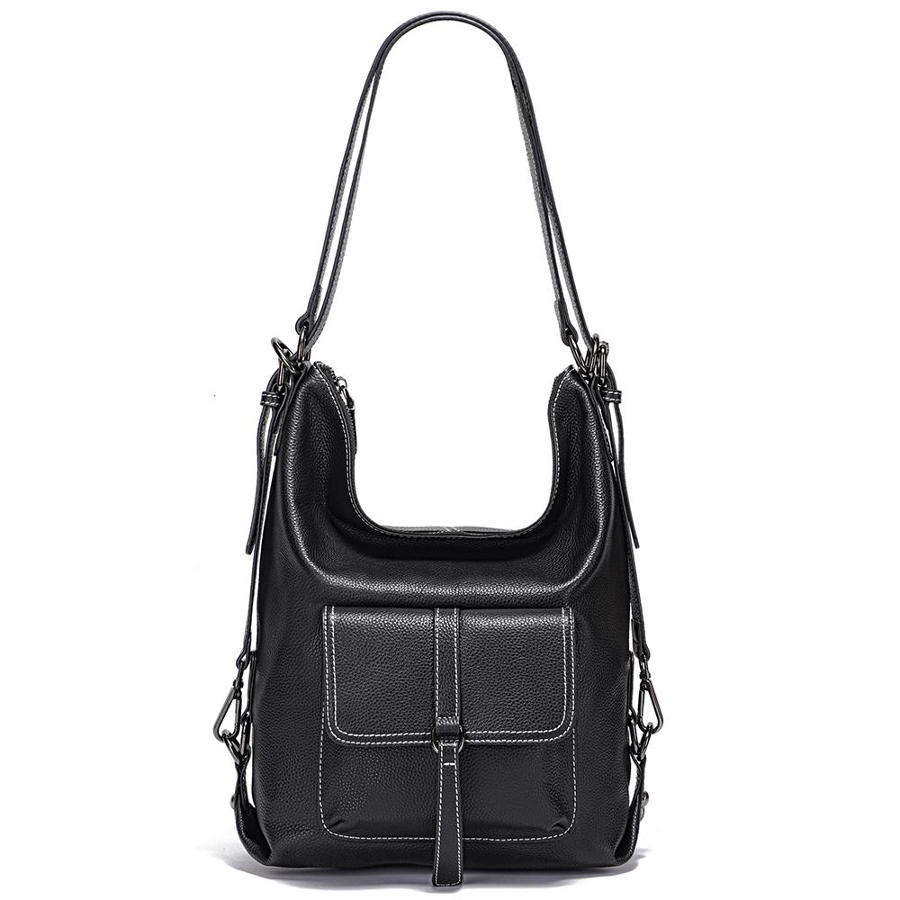 Zency Стильная женская сумка через плечо из натуральной кожи Рюкзак большой емкости — фото 6