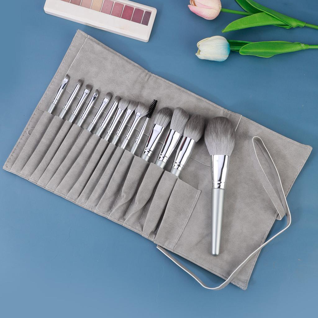 14pcs Soft Makeup Brush Set For Cosmetic Tool, Professional Use, Contour Eyeshadow, Application Powder Foundation With Bag