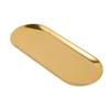 Stainless Steel Oval Dessert Plate - Creative Restaurant Tray, Korean Gold Serving Dish, Custom Logo.