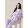Cotton Maternity Sleepwear with Breast Pads, Pregnant Women, Postpartum Women, Breastfeeding, Spring and Autumn Home Clothing Set