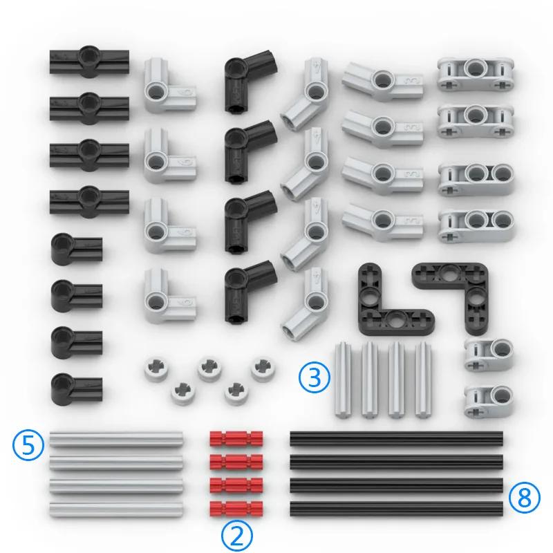 Gear Cross Axles Kit Construction Bricks MOC Blocks Technical Accessories Bulk Multiple Sizes Works With All Brands Learning Playthings
