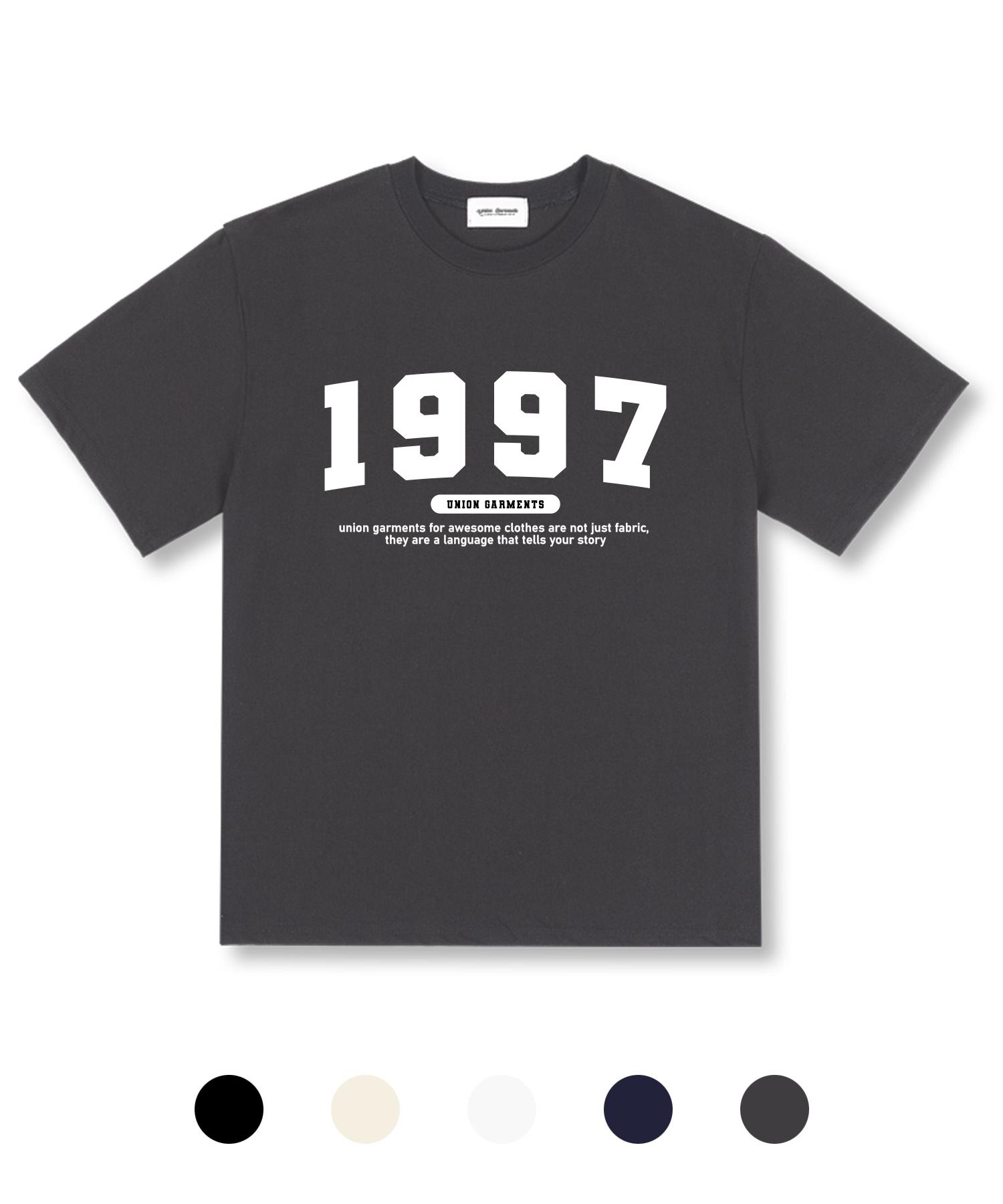 Union Garments 1997 Number Logo Oversized Short Sleeve T-Shirt 5 Colors Notation/Xxl