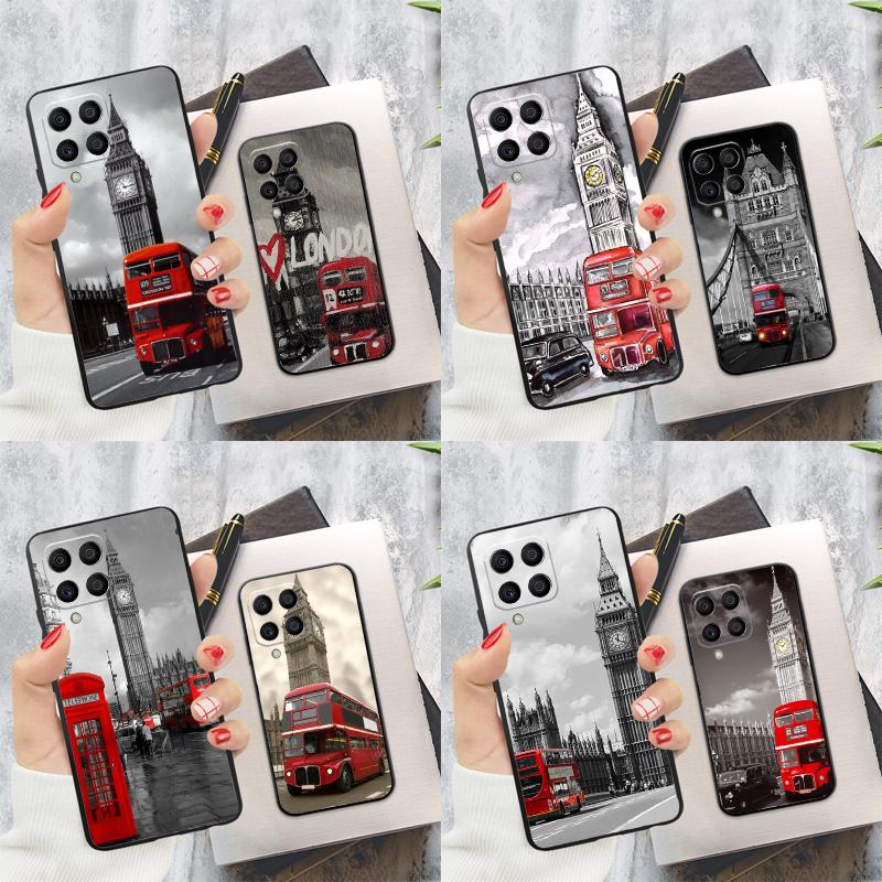 London Red Bus Big Ben Case For Samsung Galaxy M32 M31 M12 M52 M13 M33 M53 M11 M51 M15 M55 M14 M34 M54 M20 M30s