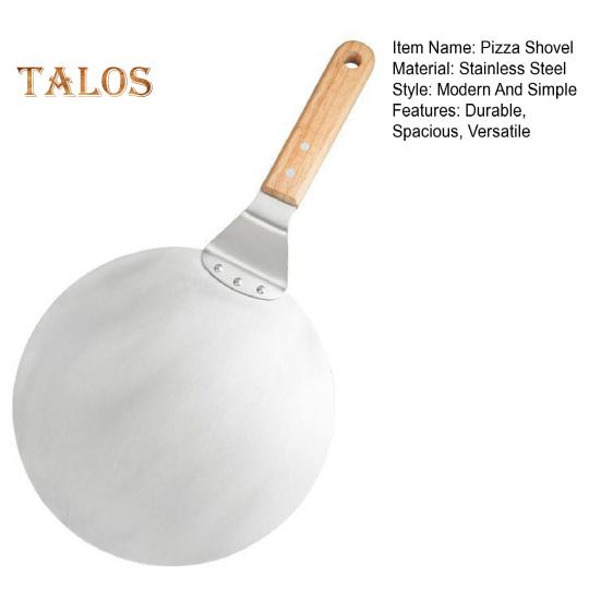 Lopatka na pizzu z nerezové oceli Velká kulatá lopatka Kuchyňská trouba Špachtle na pizzu Široký povrch Bezpečné nástroje na pečení pro domácí restaurační pekárnu