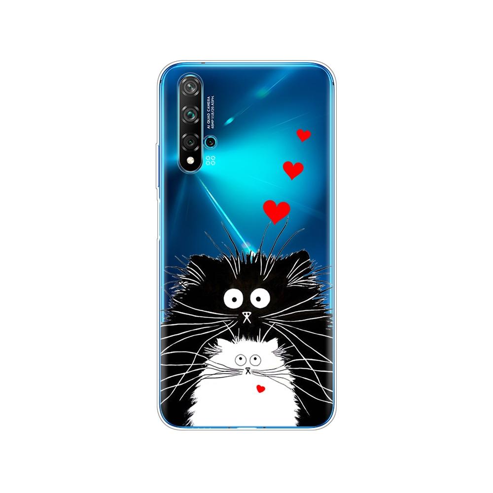 Dla Huawei Nova 5T Case miękka TPU tylna silikonowa obudowa telefonu dla Nova5T 5 T YAL-L21 6.26 ''fundas coque zderzak