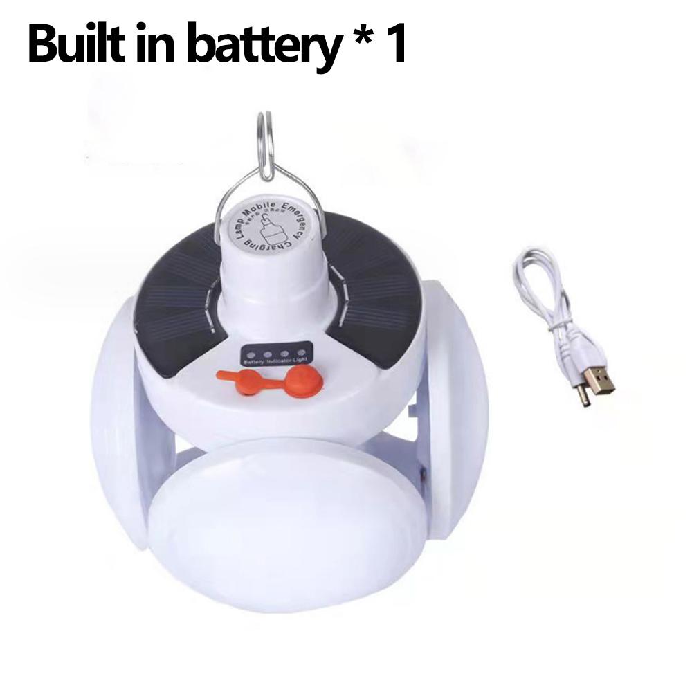 Solar Outdoor Folding Light Portable USB Rechargeable Football Lamp LED Search Lights Camping Household Emergency lighting lamp
