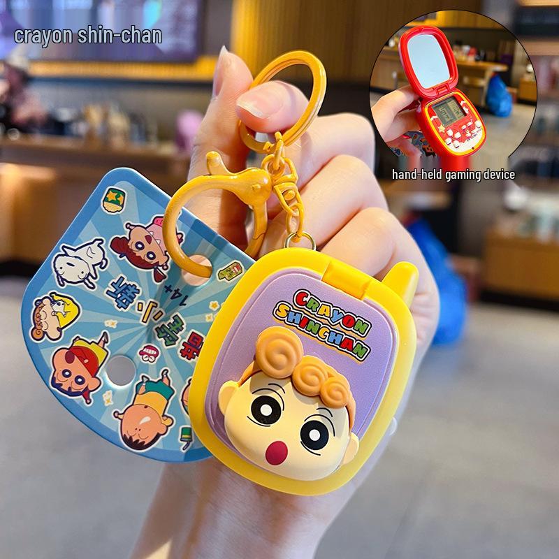 Crayon Shin-chan Mini Game Keychain Pendant - Cartoon Stress Relief Toy Gift