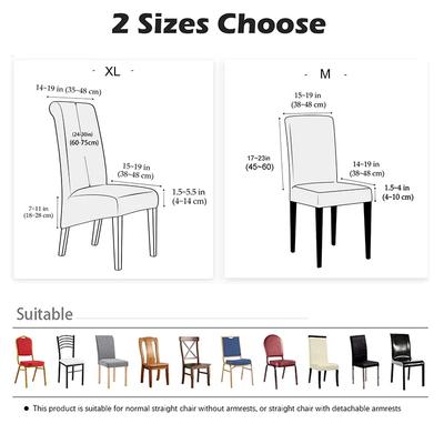High Back Large Chair Cover Universal High Elasticity Chair Cover Jacquard M XL Size Chair Cover Dining Room Kitchen Office Home