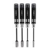 Precise 4Piece Sockets Set CarbonStrlsures Secure Fastening for Various Job