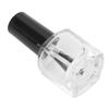 6 Stück Leere Nagellack-Glasflaschen Nail Art Klare Flaschen mit Pinselkappen Trichter Stahlkugel