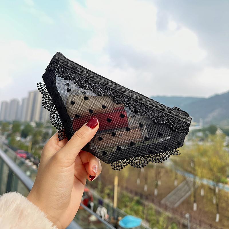 Slips Form Reise Kosmetiktasche Mode Mesh Kulturtasche Make-up Aufbewahrungsbeutel Transparente Reißverschluss Kosmetiktasche