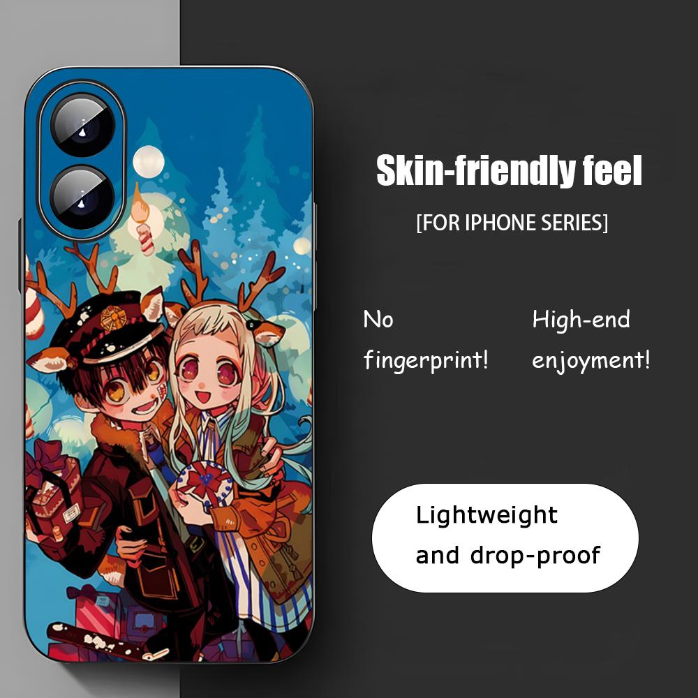 Toilet Bound Hanako Kun Anime Phone Case For iPhone 17 16 15 14 13 12 11 X XR XS 8 Plus Mini Pro Max Soft Black Shockproof Cover