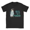 Nihilist Penguin Mens T Shirt  Vintage Tees Short Sleeve Round Neck TShirt Cotton 4XL 5XL 6XL Clothes
