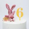 Numbers Birthday Cake Candle Holder Set Acrylic Cake Topper Reusable Party Cake Accessories for Birthdays Anniversaries Weddings