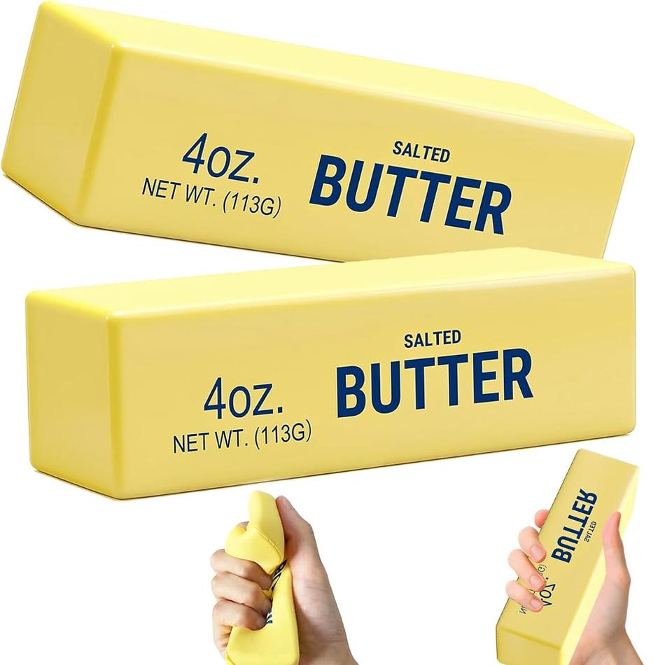 Bai Fen Bai Toys Butter Squishy Slow Rising Squeeze Toy, Soft Stretchy Butter Stick Food Squishy, Sensory Fidget Toy For Stress Anxiety Relief