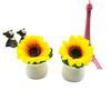 Small Artificial Sunflower Plant Potted Plant Bonsai For Home Decor Flower Fake