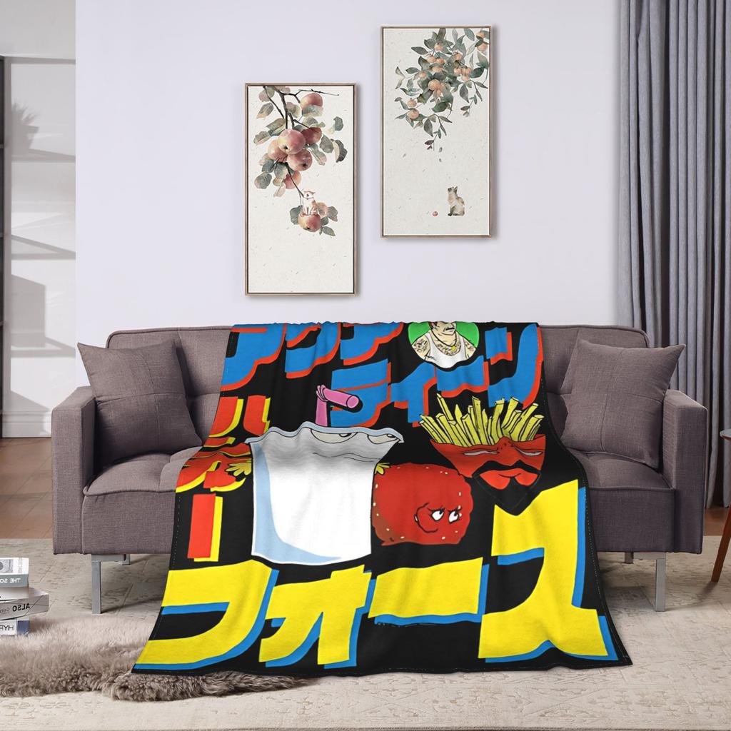 Aqua Teen Hunger Force Blanket Quality Warm Soft  Throw Blanket Winter Boy Girl Couch Chair Sofa Bed Fashion Bedspread