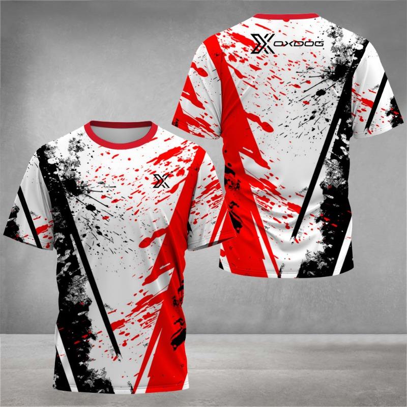 Fashion 3D Tie-Dye Print T Shirt For Men Summer Short Sleeve Outdoor Tennis Sports T-Shirt Casual Breathable Loose Top