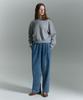 Oioi Collection Women'S Easy Wide Denim Pants [Light Blue]