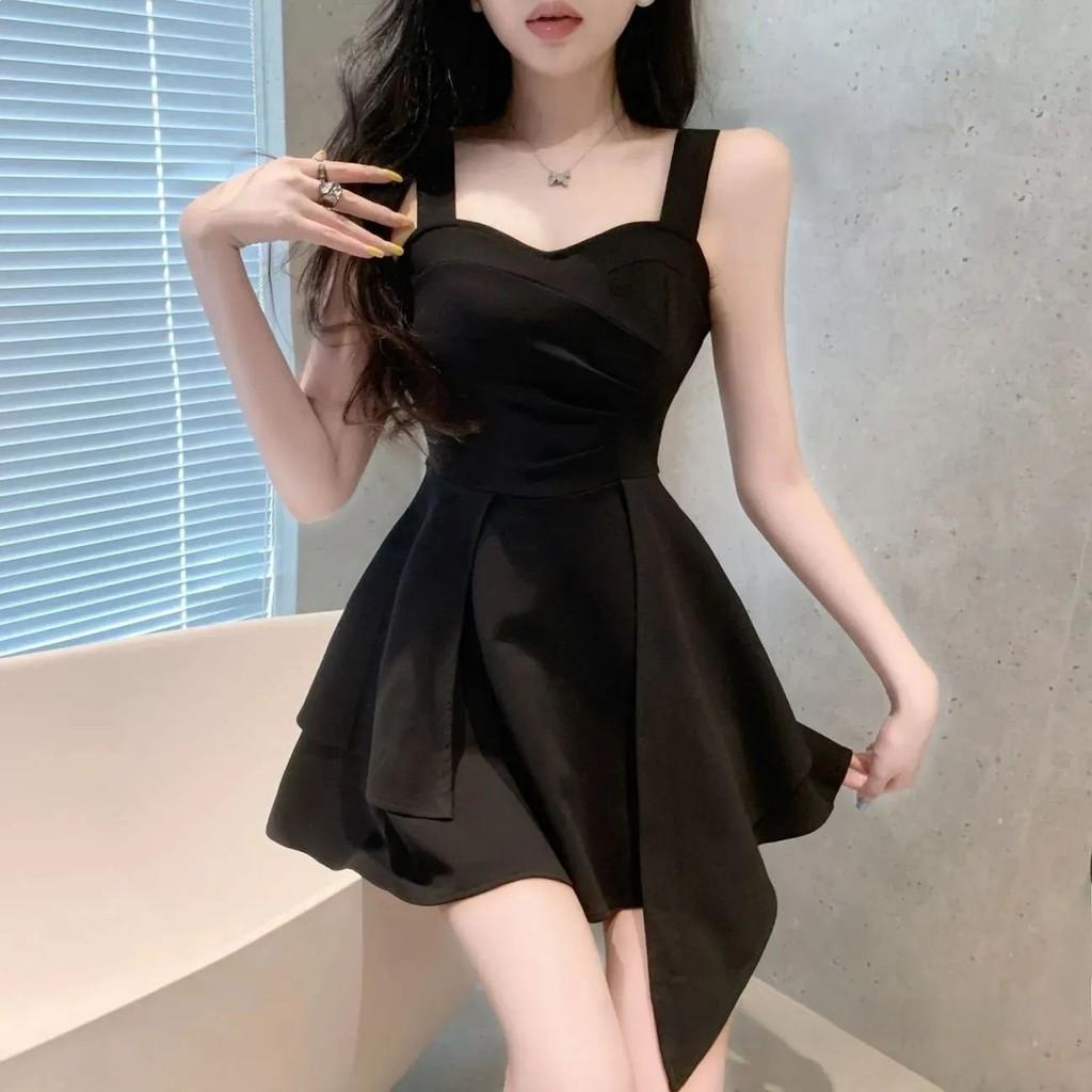Classic Linen Dress With Adjustable Waist For Elegant Spring Outfits