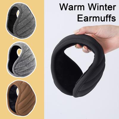 Chrániče sluchu z umělé králičí srsti Měkké teplé zimní chrániče sluchu Skládací design s klapkami na uši Silná podšívka Větruodolné Chlad