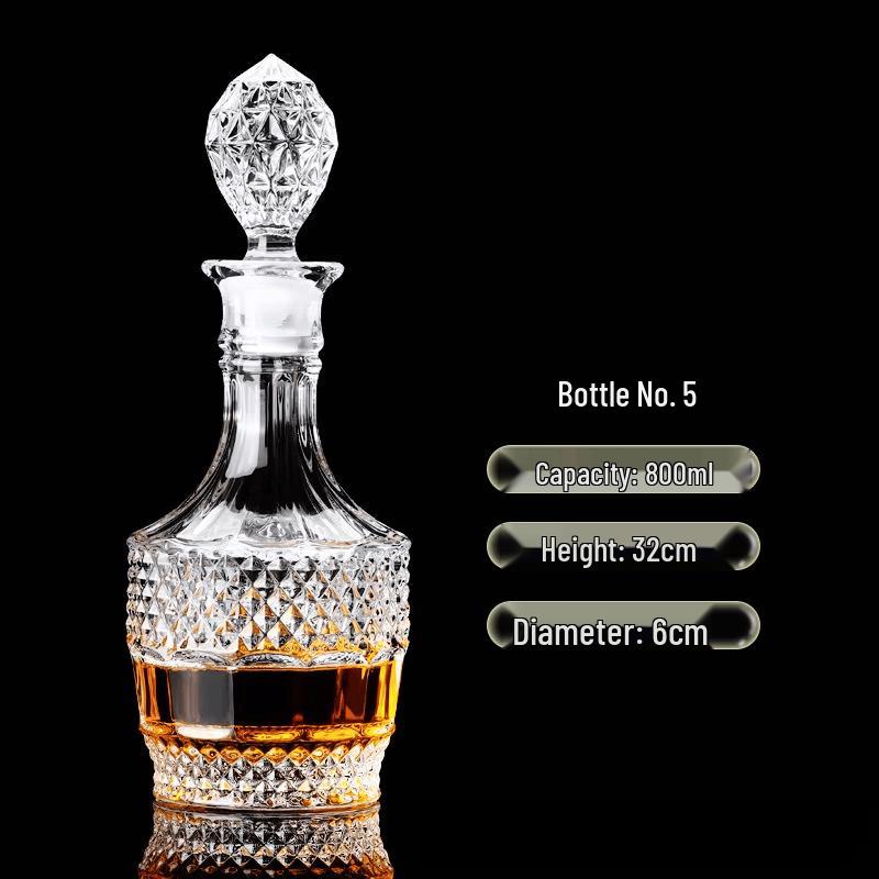 Shangqi European Crystal Whiskey Decanter with Lid