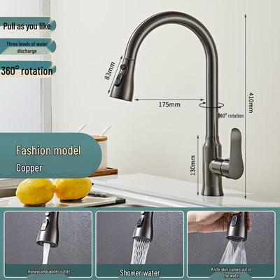 Handun Pull-Out Swivel Kitchen Faucet
