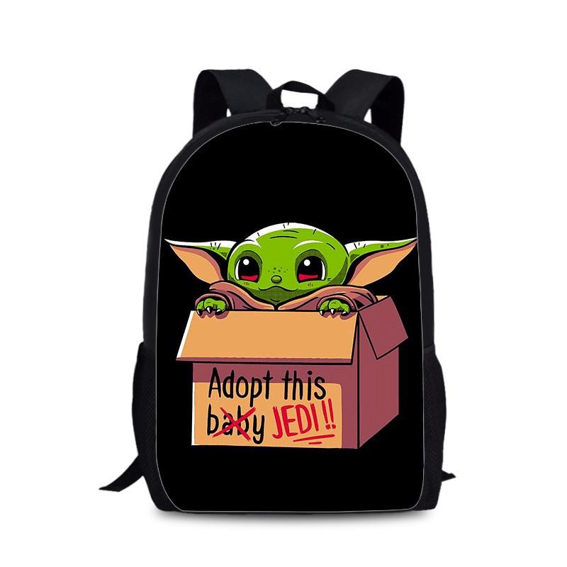 Mandalorian Grogu Batoh pro děti s dvojitým popruhem z odolného nylonového materiálu