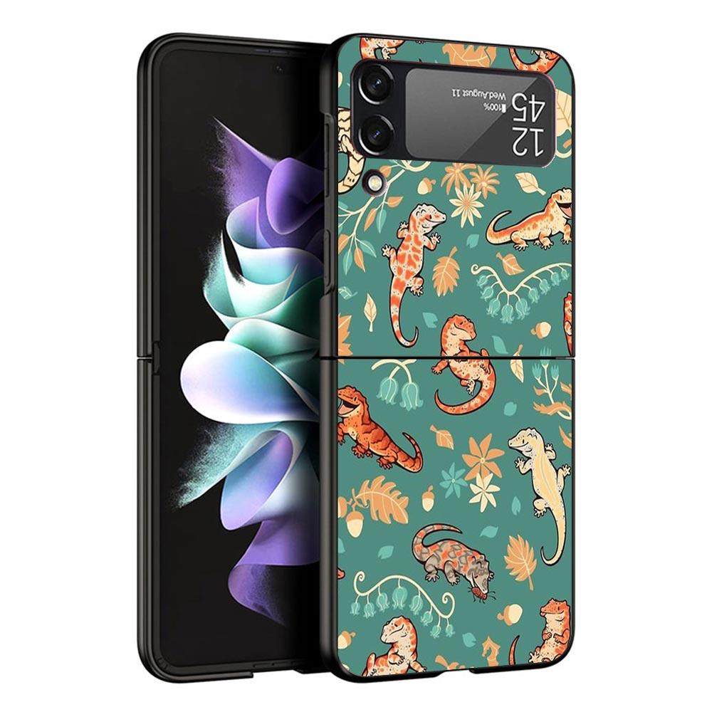 Lizards Geckos Case For Samsung Galaxy Z Flip 7 6 5 4 3 z Flip7 Flip6 Flip5 Flip4 5G Phone Cover Flip3 Folding Coque