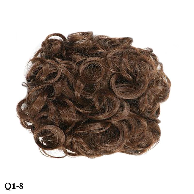 MERISIHAIR Perucă Chignon ondulată naturală pentru femei, extensii de păr din fibre sintetice de culoare pură, potrivite pentru petrecere, nuntă, utilizare zilnică