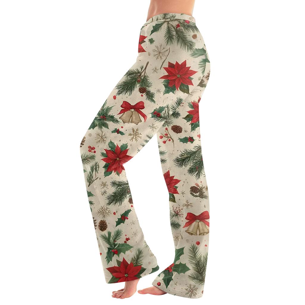 Women's Casual Fashion Women's Sports Home Christmas Pajama Pants Long Pants