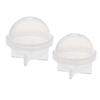 2 stykker kulekuleform silikonform for harpiksstøping 50 mm 60 mm