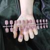 24Pcs Short Nails Square Round Fake Nails Glossy Solid Colors Press On Nails Full Cover Artificial Fingernail False Nail Tips