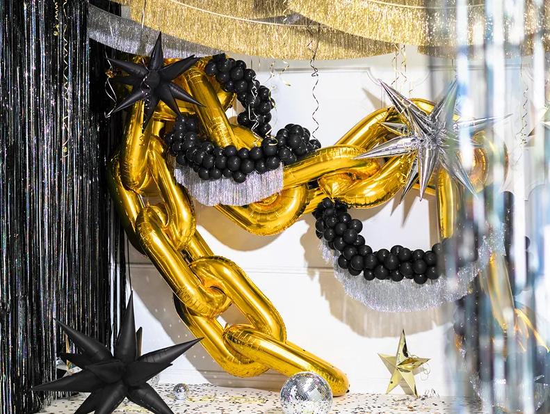 3D Star Foil Balloon 70cm Black