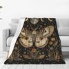 Retro Butterfly Sunflower digitalprinted polyester Bedroom velvet flannel soft sofa cover blanket Fleece blankets for beds