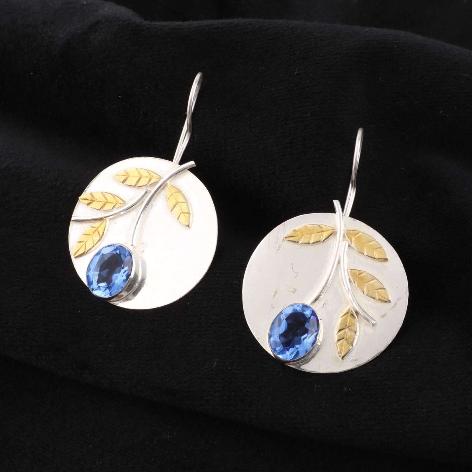 

Tanzanite Gemstone 925 Sterling Silver Jewelry Handmade Earrings1.73 Women Gift EE-176-15