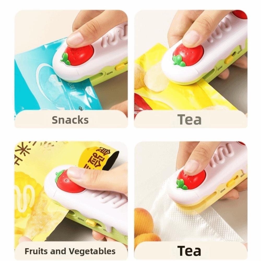 Handheld Mini Sealing Machine 2 in 1 Design Sealing Clamp Food Sealer Clip  Kitchen Use