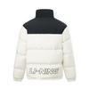 Li Ning Hot Pot Down Jacket Series Letter Color Block Zipper Stand Collar Comfortable Breathable Loose Down Jacket Unisex Outerwear AYMT293-3