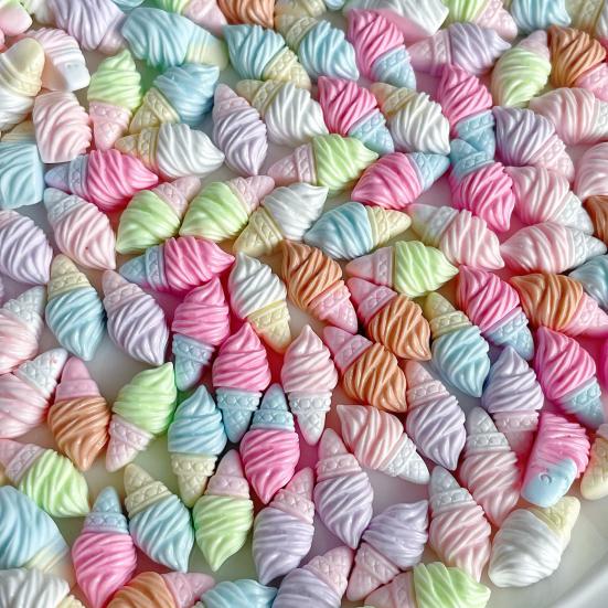 10Pcs Mini Colorful Ice Cream Charm Simulated Ice Cone Figurine DIY Handmade Jewelry Hair Clip Backpack Bag Decoration Accessories